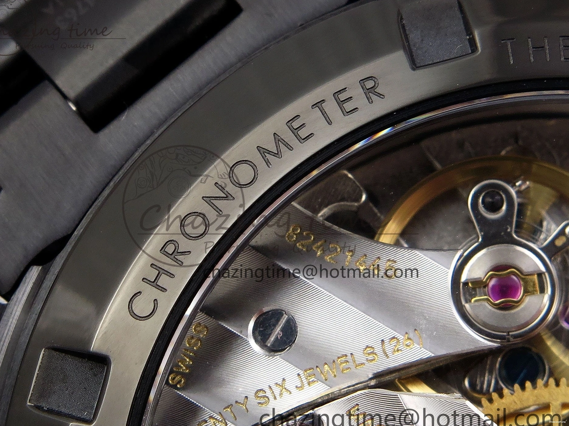 0307 Speedmaster Black Benom PVD Moon RMF Best Edition on PVD Bracelet Lemania HW WrinkleFree 7727